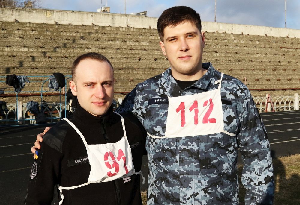 Богдан Головаш на ыспитах разом з побратимом - командиром катера «Аккерман» Владиславом Костишиним