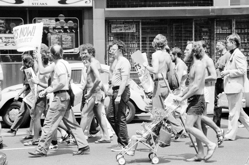 Демонстрація за права ЛГБТ в Нью-Йорку, 1976 рік.