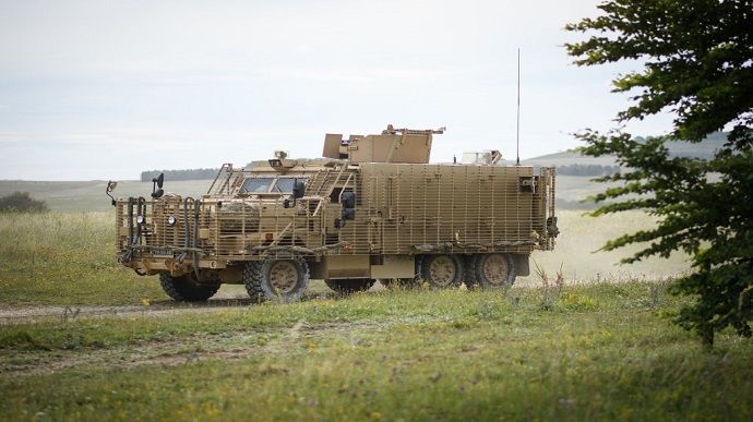 WARMINSTER, ENGLAND - JULY 23: A Mastiff armoured vehicle is seen during a military exercise on Salisbury Plains on July 23, 2020 near Warminster, England. The training exercise involved long-range patrols, simulated attacks and meetings in recreated villages, as well as testing the medical capabilities of the rapid-response field hospitals. Towards the end of 2020, 250 soldiers from the British Armed Forces Task Group will be joining the UN peacekeeping mission in Mali, West Africa. Following the training that has been provided by the British armed forces in West Africa over recent months, the troops will move into the area in a bid to stem the growth of the Islamist-led insurgency in the region. A French-led force has been operating in Mali since early 2013 under "Operation Serval", with the UN joining them later in that year, through the "Multidimensional Integrated Stabilization Mission in Mali" (MINUSMA). (Photo by Leon Neal/Getty Images)